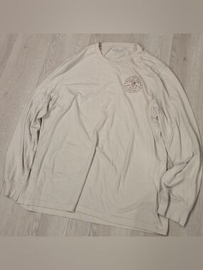 True Religion Men's Long Sleeve Crewneck Shirt - Cream